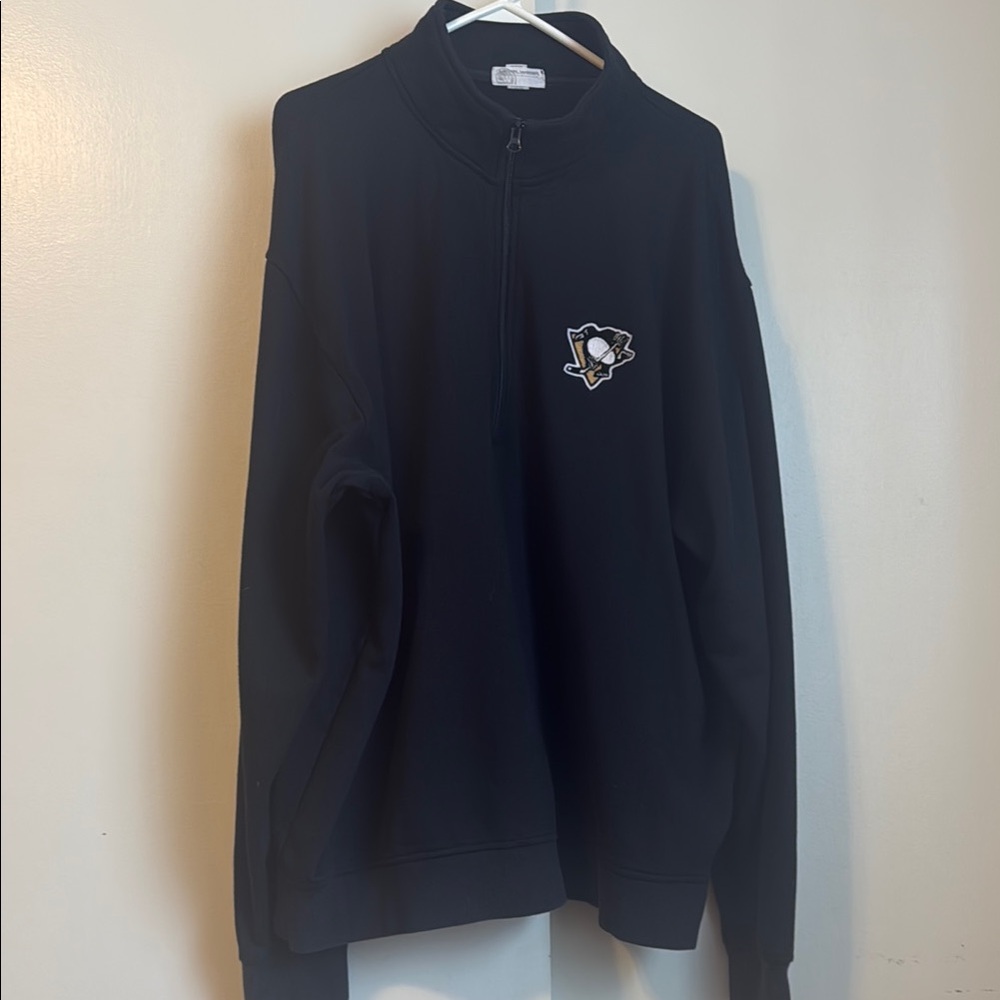 Penguins Black Quarter-Zip Pullover